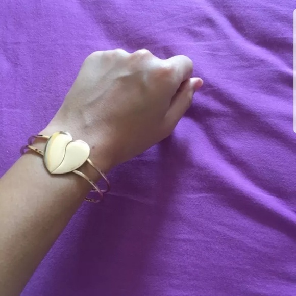 New Heart bangle bracelet cuff - Picture 6 of 8